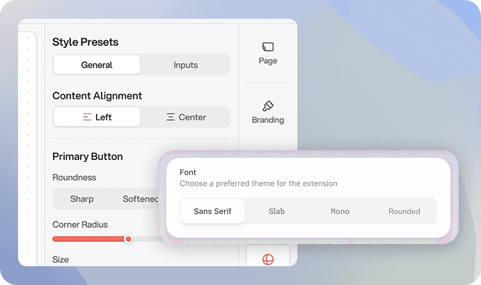 customizer settings